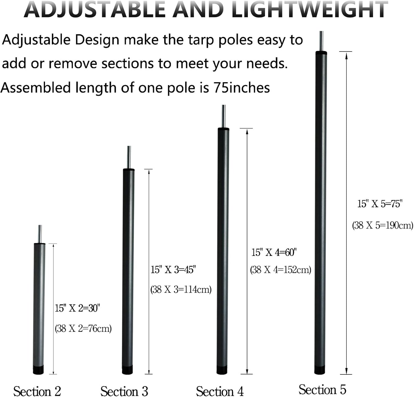 Adjustable Tarp Poles